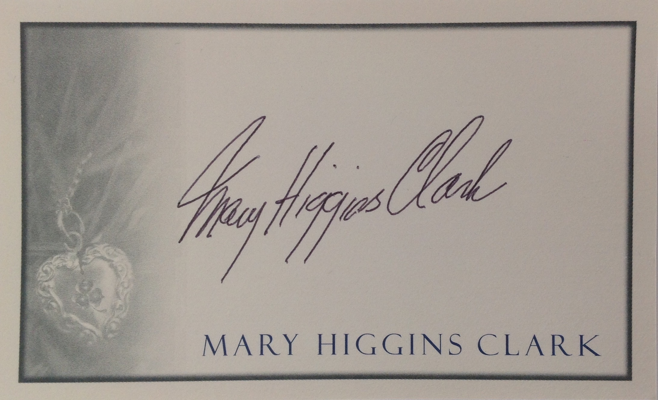 Mary Higgins Clark | My Collection of Autographs